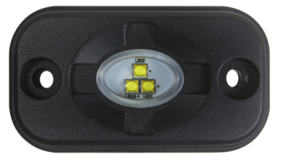 Custer Products - Custer WL15SMTM White/Clear LED Clearance/Marker Light with Surface Mount Base