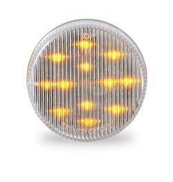 Custer Products - Custer CPL25CA-K 2.5 in. Round Amber LED Light -  13 Diode with Clear Lens Includes Grommet and Pigtail