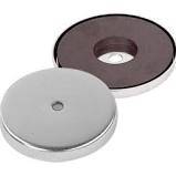 Custer Products - Custer CP0808 Heavy Duty Magnet 70# Pull Plated Steel Cup - 3 in. diameter