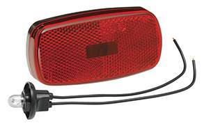 Bargman - Bargman Clearance Light #59 Red with Reflex w/Black Base