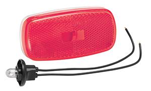 Bargman - Bargman Clearance Light #59 Red with Reflex w/White Base