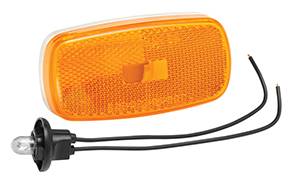 Bargman - Bargman Clearance Light #59 Amber with Reflex w/White Base