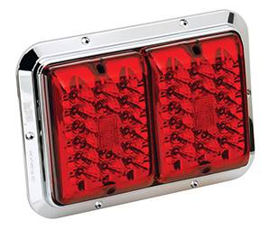 Bargman - Bargman Taillight #84 LED Surface Mount Red/Red Chrome Base