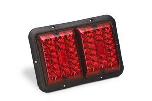 Bargman - Bargman Taillight Red & Red LED with Black Base
