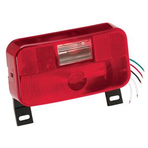 Bargman - Bargman Taillight Surface Mount #92 Red with Backup & License Bracket with Black Base