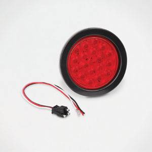 Bargman - Bargman 4" Round LED Tail Lamp with Grommet and Plug
