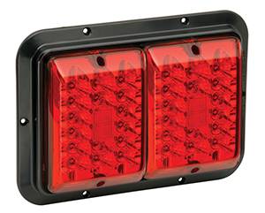 Bargman - Bargman Taillight #84 LED Surface Mount Red/Red, Black Base