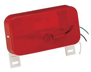 Bargman - Bargman Taillight Surface Mount #92 Red with License Bracket w/White Base