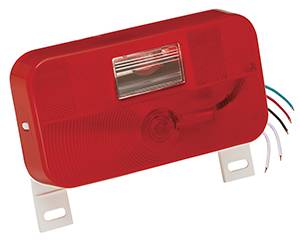 Bargman - Bargman Taillight Surface Mount #92 Red with Backup & License Bracket with White Base