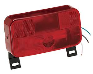 Bargman - Bargman Taillight Surface Mount #92 Red with License Bracket with Black Base
