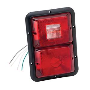 Bargman - Bargman Taillight #84 INCANDESCENT  Recessed Double Vertical Red, Backup - Black Base