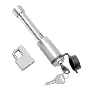 Bulldog - BULLDOG Stainless Steel Combo Lock Set, 5/8" Dogbone Lock w/Sleeve for 1-1/4" & 2" Square Receivers and Coupler