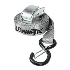 Draw-Tite - Draw-Tite Cambuckle Tie Down w/Hooks - 1" x 10', Grey Web