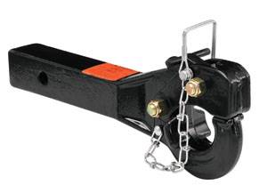 Draw-Tite - Draw-Tite 5 Ton Receiver Mount Pintle Hook, 2" Sq. Solid Shank, Rating 10,000 lbs. (GTW), 2,000 lbs. (VL), Black