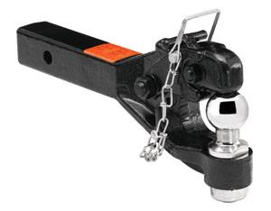 Draw-Tite - Draw-Tite Receiver Mount Pintle Hook w/1-7/8" Ball, 2" Sq. Solid Shank (Inc. Grade 8 Hardware) Hook Rating 12,000 lbs. (GTW), Ball Rating 2,000 lbs. (GTW), 2,400 lbs. (VL), Black