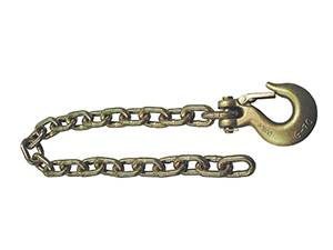 Fulton Safety Chain, Grade 70, 3/8 x 36 w/ 3/8 Clevis Hook