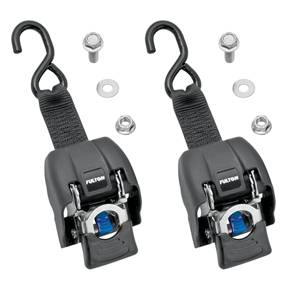 Fulton - Fulton Transom Retractable Ratchet Tie Down, 2" x 43", 600 lbs. Load Capacity & 1,800 lbs. Break Strength, Stainless Steel (2 pack)