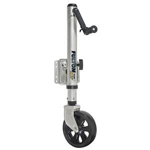 Fulton - Fulton XLT® Jack, 1,500 lbs., Swing Away, Bolt-On (Mounting Hardware Incl.), 12” Travel, Patent Pending TruTurn 360 Castering System
