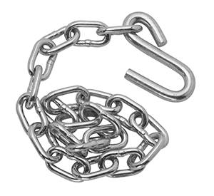 Highland - Highland Safety Chain, Class III GVWR 5,000 lbs. 30", 1/4" Proof Coil, Grade 30 S-Hook, One End