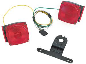 Pro Series - Pro Series Light Kit for Cargo Carrier, Contains Lights, Wiring and License Plate Bracket