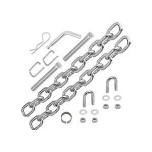 Pro Series - Pro Series Replacement Part, Pro Series RB2 & Trunnion Spring Bar Mounting Hardware (Includes: (1) Chain, (2) Flat Washers 3/8", (2) Locknuts 3/8"-16 Grade 2 & (1) U-bolts 3/8")