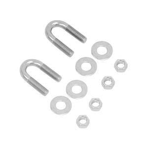 Reese - Reese Replacement Part, U-Bolt Package for Attaching Chain to Spring Bar (4 - Flat Washers 3/8", 4 - Locknuts 3/8"-16 Grade 2 & 2 - U-bolts 3/8")