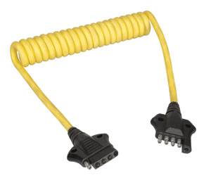Wesbar - Wesbar 5-Flat To 5-Flat 4' Coiled Adapter