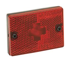 Wesbar - Wesbar Side Marker/Clearance Light w/Reflex & 18" Pigtail, Red