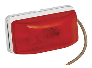 Wesbar - Wesbar Side Marker/Clearance Light Red w/White Stud-Mount Base, PC Rated