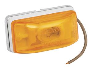 Wesbar - Wesbar Side Marker/Clearance Light Amber w/White Stud-Mount Base, PC Rated