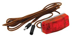 Wesbar - Wesbar LED Waterproof Stud Mount Red 96" 1 Wire Pigtail