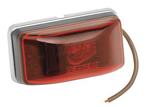 Wesbar - Wesbar Side Marker/Clearance Light, Red, Waterproof, Black, Stud Mount, PC Rated