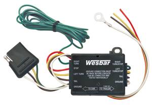 Wesbar - Wesbar Taillight Converter w/12" Leads and 60" 4-Flat Car End Connector
