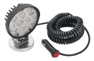 Wesbar - Wesbar Round Auxiliary LED Work Light w/19' Coiled Cord & Magnetic Base