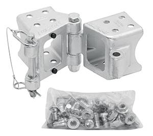 Fulton - Fulton-Conversion Kit PLATES AND BOLTS ONLY!!! for Fold-Away Bolt-On Hinge Kit - 3 in. x 4 in. Trailer Beam - Zinc Finish - Rating 9000 lbs.