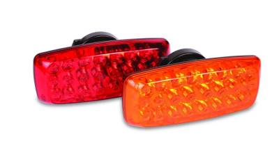 Custer Products - Custer HF24A Amber 24 LED Light - Battery Powered - Magnetic