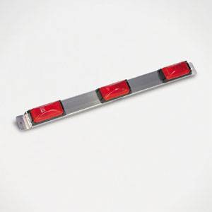 Wesbar - Wesbar 203309 Waterproof ID Light Bar - Stainless Steel - Red