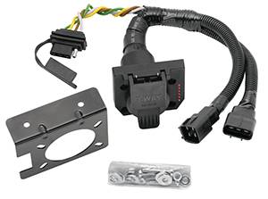 Tow Ready - Tow Ready 20137 Multi-Plug T-One Connector Assembly - 7-Way Flat Pin Connector/4-Flat Combo Adapter Harness for 7-Way U.S. Car Replacement Socket for 7-Way OEM Lexus & Toyota Vehicles