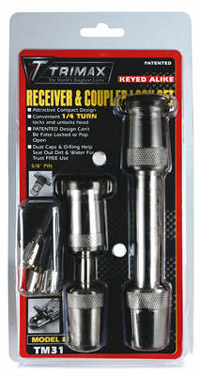 Trimax Locks - Trimax Locks TM31 T3 - 5/8 in. Receiver & TC1 - 7/8 in. Span Coupler Lock