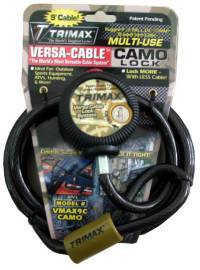Trimax Locks - Trimax Locks VMAX9C 9' X 10 mm Versa-Cable Lock System withCamouflage