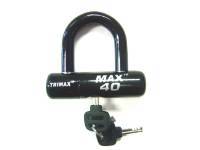 Trimax Locks - Trimax Locks MAX40BK High Security Disc U-Lock with 1/2 in. Shackle - Black