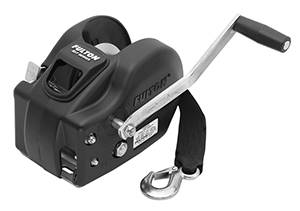 Fulton - Fulton XLT20ZB301 Winch - 2000 lbs. - 2-Speed with 20 ft. Strap - Black Cover