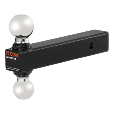 CURT - CURT Mfg 45665  Multi-Ball Mount - Two welded trailer balls on a solid shank