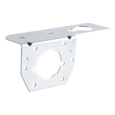 CURT - CURT Mfg 58210  Trailer Wire Connector Bracket - Mounting bracket for 4-way and 6-way round sockets