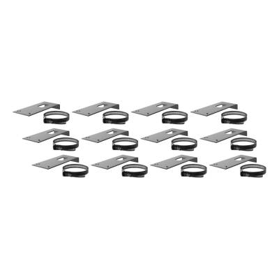 CURT - CURT Mfg 57201  Trailer Wire Connector Bracket - Long universal clamp-on mount for 7-way socket brackets, bulk 12-Pack