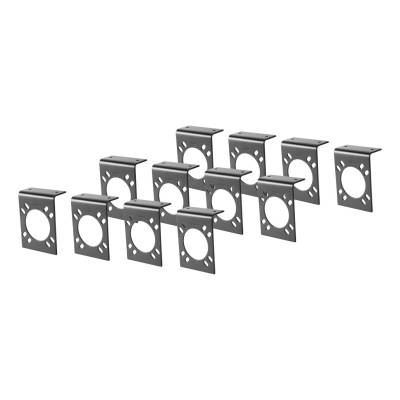 CURT - CURT Mfg 57205  Trailer Wire Connector Bracket - Bracket for 7-way RV blade sockets, increased strength, slotted screw holes, bulk 12-Pack