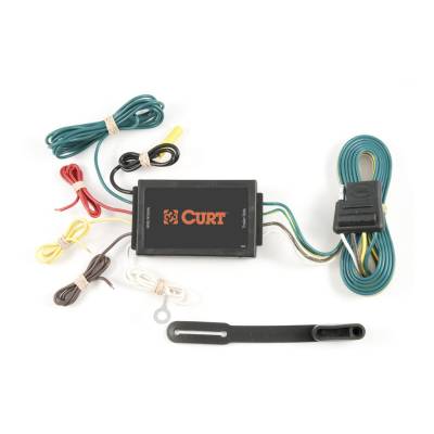 CURT - CURT Mfg 56187  Trailer Wire Converter - 3 to 2 wire converter with 4-way flat output
