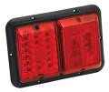 Bargman Taillight Red LED & Incandescent Red with Red Insert & Black Base