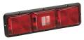 Bargman Incandescent Taillight #84 Recessed Triple Long Horizonal Red, Backup, Red - Black Base