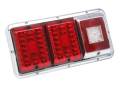 Bargman Taillight Horizontal Mount with Red/Red LED, Incandescent Backup with Chrome Base